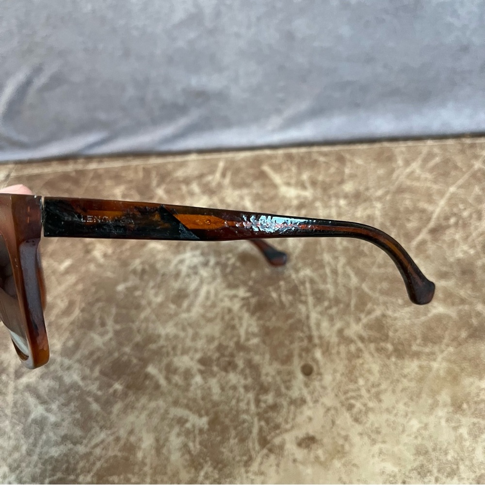 Balenciaga Rectangle Shield Sunglasses Brown Italy Used Condition *See Descrip* - Picture 5 of 12